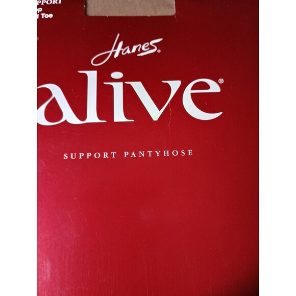 Hanes Alive Support Pantyhose Control Top Reinforced Toe Style 810 Size D - Picture 5 of 6
